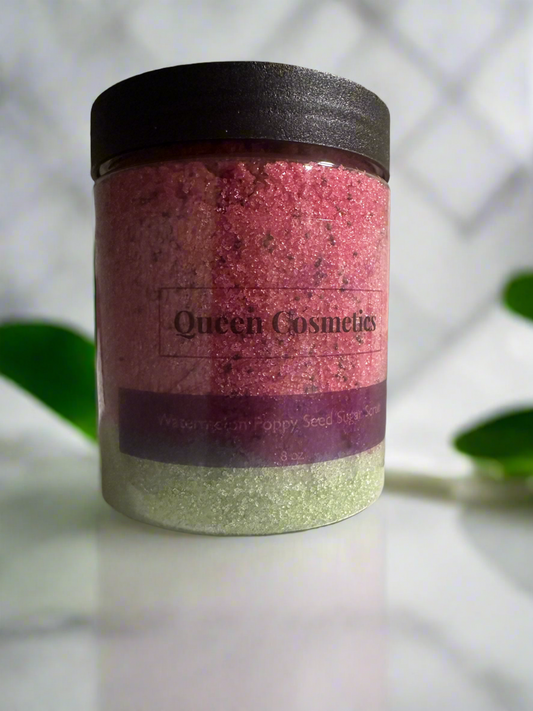 Watermelon Poppy Seed Sugar Scrub - Queen Cosmetics