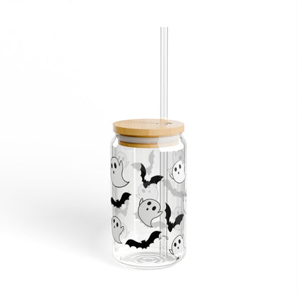 Ghost and Bats Halloween Beer Can Tumbler - Queen Cosmetics