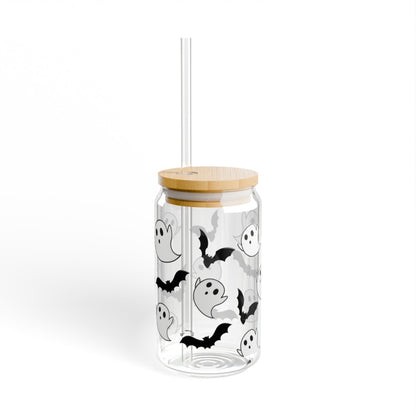 Ghost and Bats Halloween Beer Can Tumbler - Queen Cosmetics